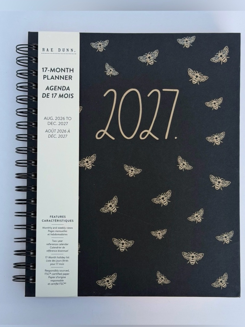 Rae Dunn 2027 hardcover BEES planner - Brand new 8/26-12/27 Brand new!